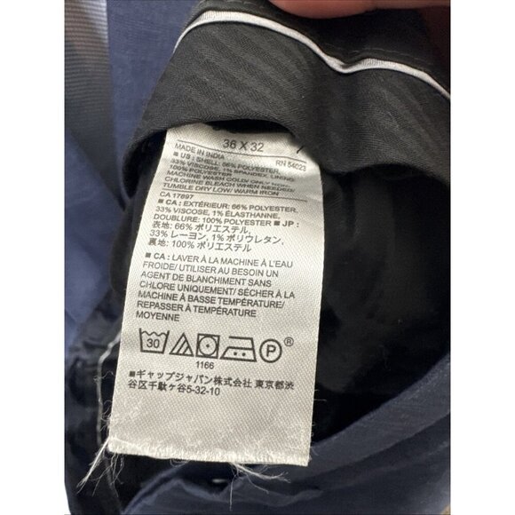 Banana Republic Slim Fit 2 Piece Suit 46R Jacket 38x31 Pants Blue - Picture 8 of 9